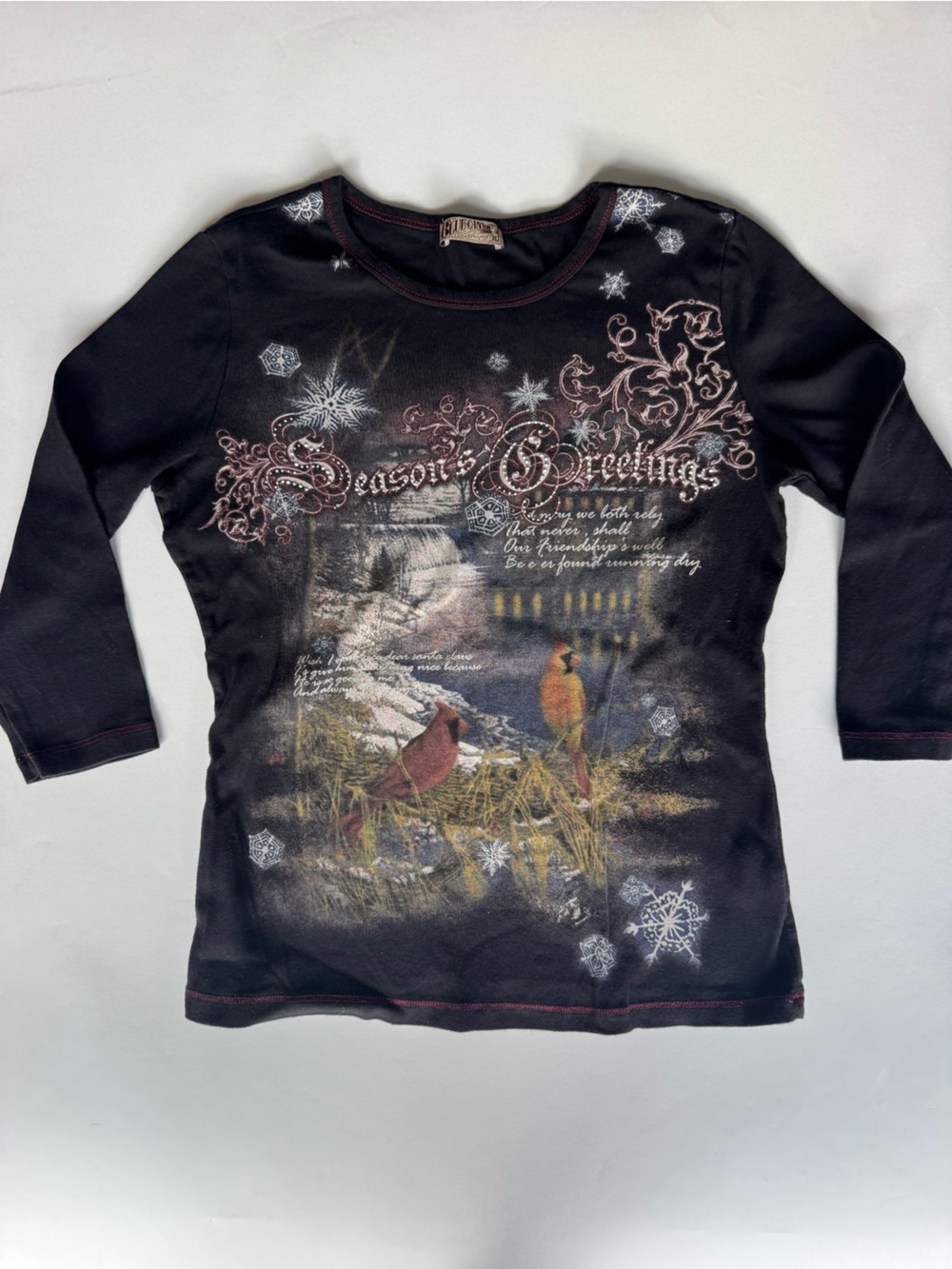Blue Canyon Winter Grunge top, 100% Cotton